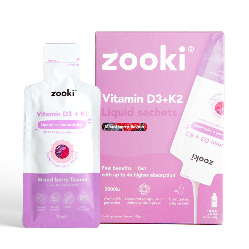 Vitamin D3+K2, Liposomal Liquid
Sachets Mixed Berry - 14 packs