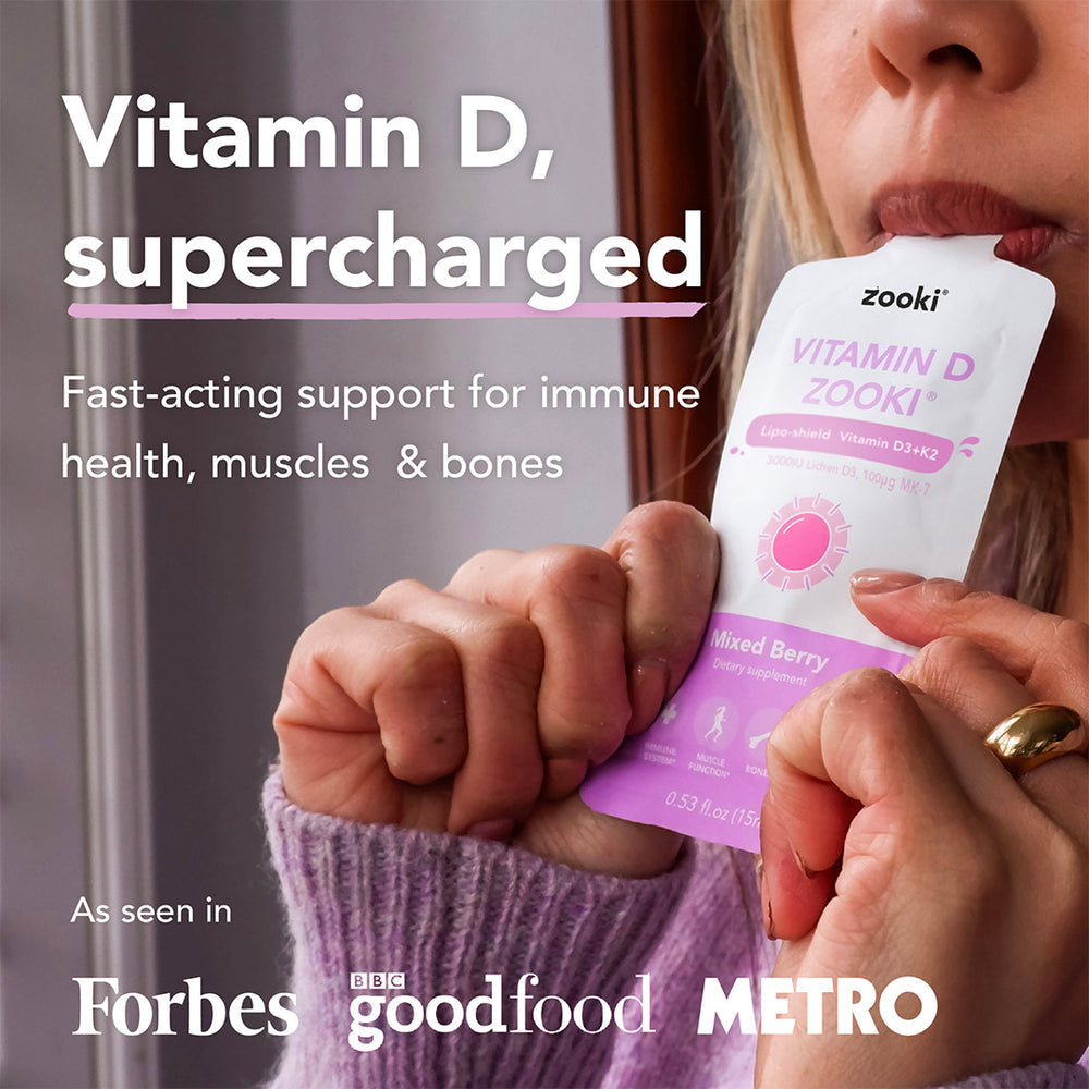 Vitamin D3+K2, Liposomal Liquid
Sachets Mixed Berry - 14 packs